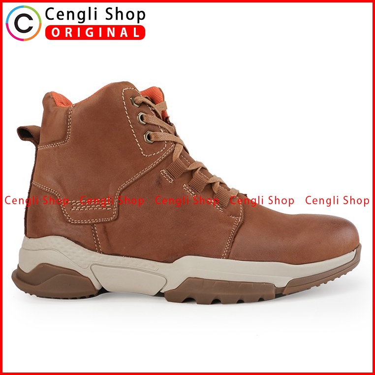 SEPATU BOOT CASUAL JIM JOKER PRIA ORIGINAL KULIT ASLI COKLAT JJ13