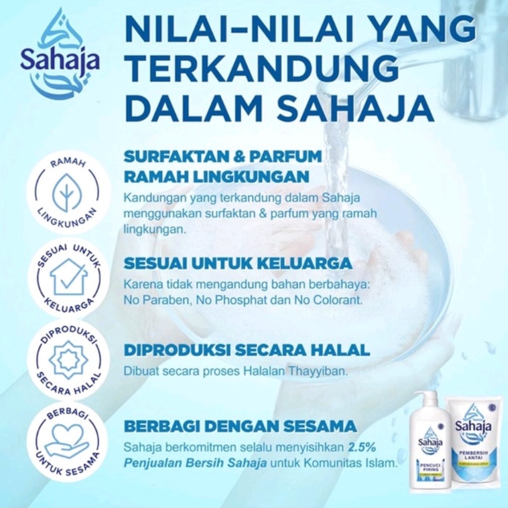 SAHAJA Sabun Cuci Piring Jeruk Nipis Pouch 60 mL