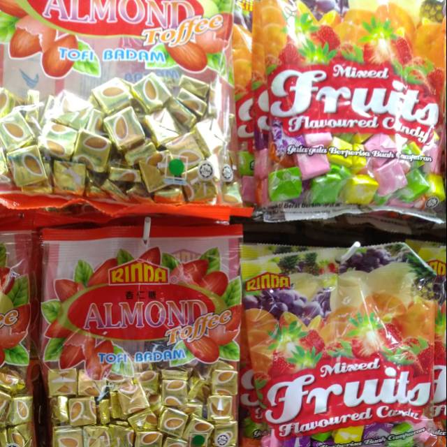 

Rinda Candy Almond Fruits Gula Gula