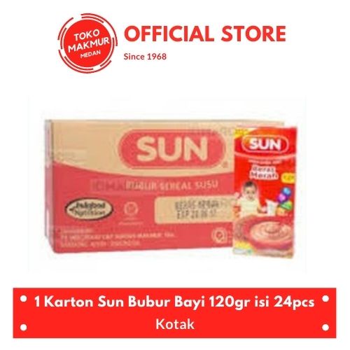 1 KARTON SUN BUBUR BAYI 6 BULAN KE ATAS 120GR