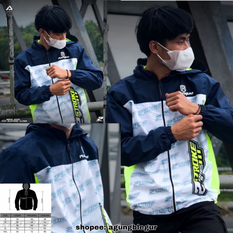 JAKET 2 STROKE GANK / JAKET PARASUT PREMIUM / JAKET FIZ R RXKING NINJA TWO STROKE / JAKET RACING PRI