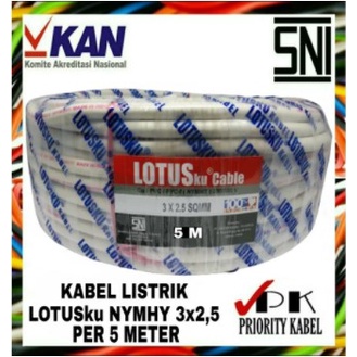 Kabel LOTUSku NYMHY 3x2,5 3x2.5 (Per 5 meter)