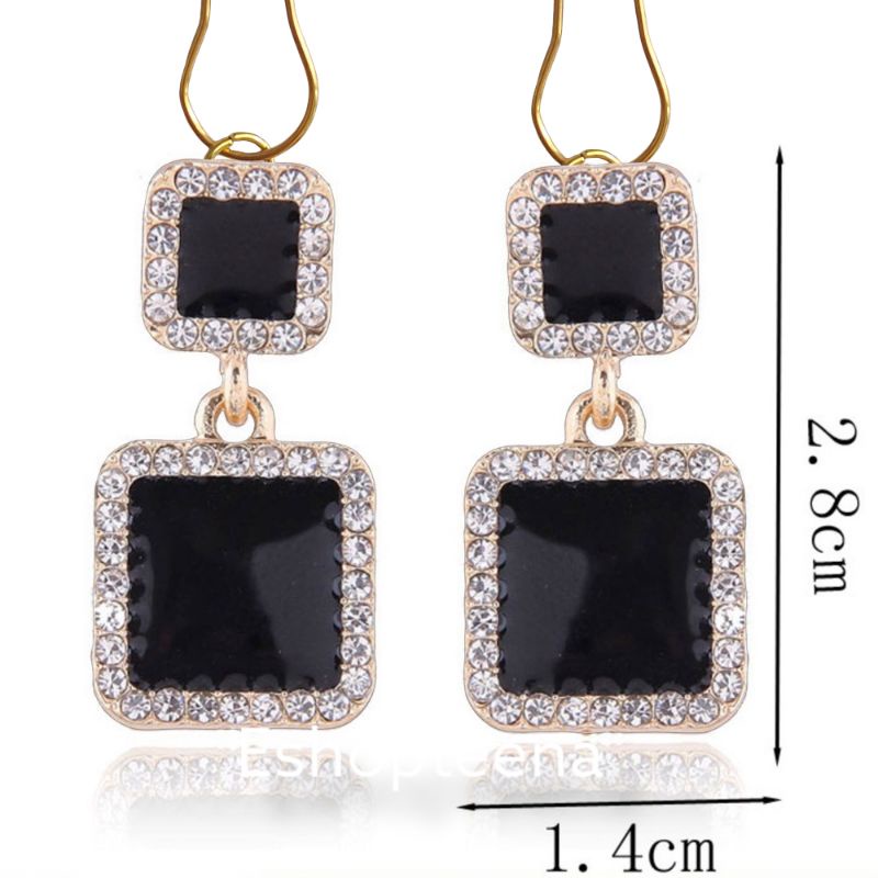 A25 anting hijab black mata gold_anting jilbab