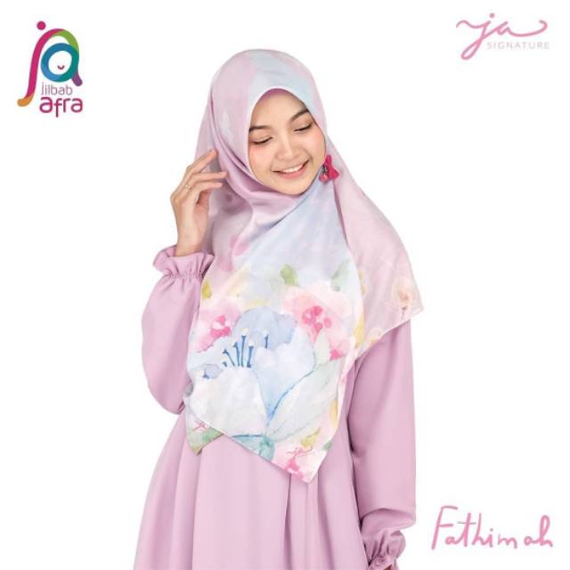 Hijab voal premium - printing - kerudung segi empat - jilbab Afra signature - daily hijab - scraf