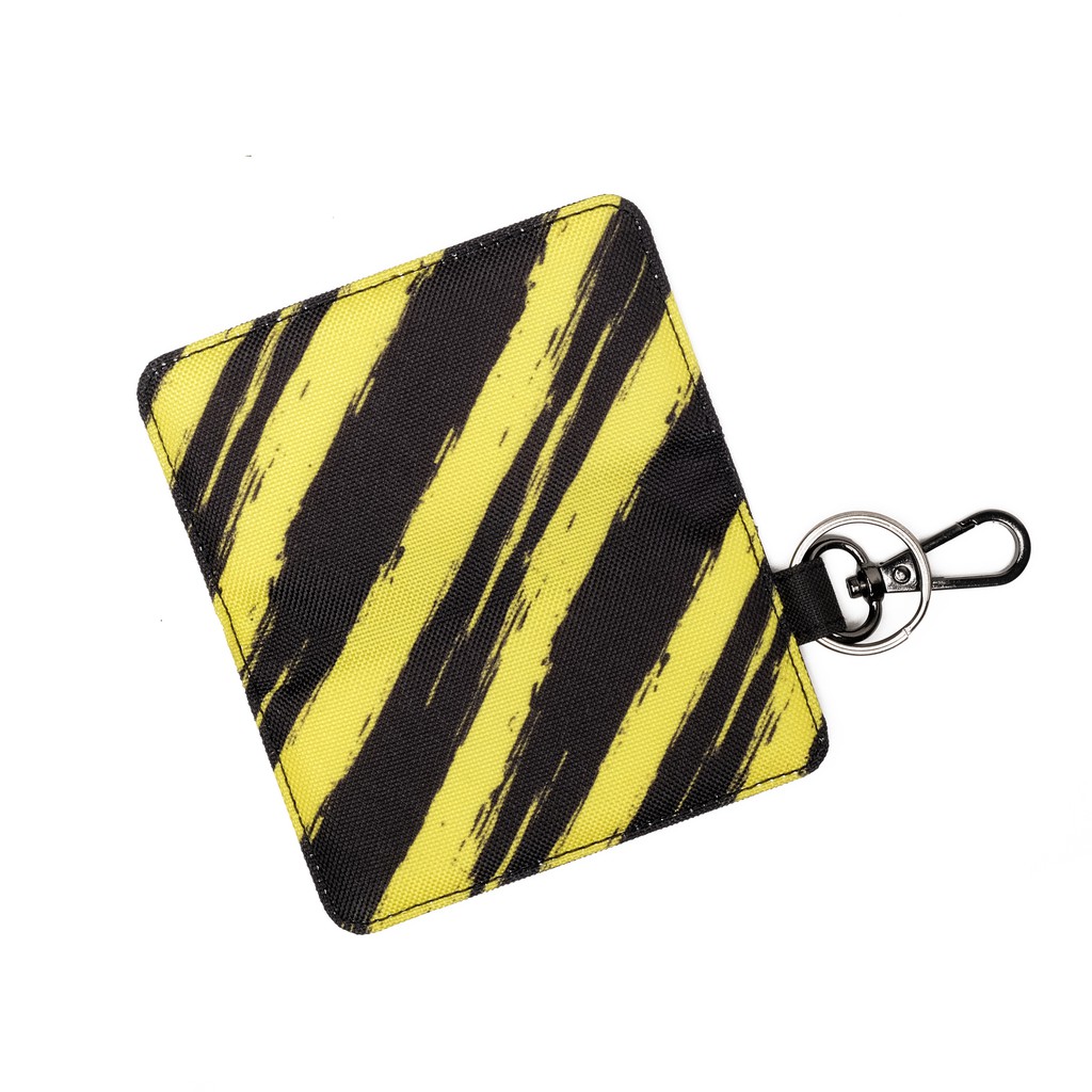 Gantungan Kunci Mobil Motor Dompet STNK Kain Motif stripe kuning KC032