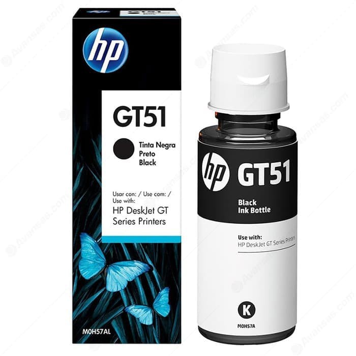 Tinta HP Original GT51 GT 51 Black Ink M0H57A 90ml HP Deskjet GT 5810 GT5810 GT 5820 GT5820 Murah