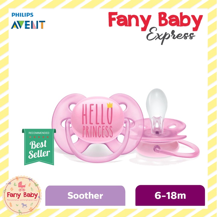 AVENT PACIFIER SOOTHER SOFT 6-18M GIRL - SCF529/01