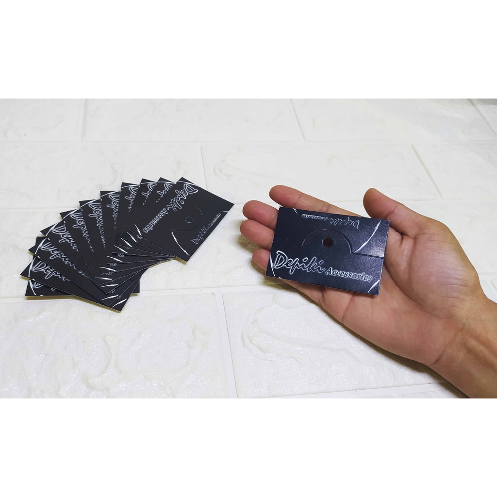 ( 12 pcs ) Label HITAM Gantungan Aksesoris