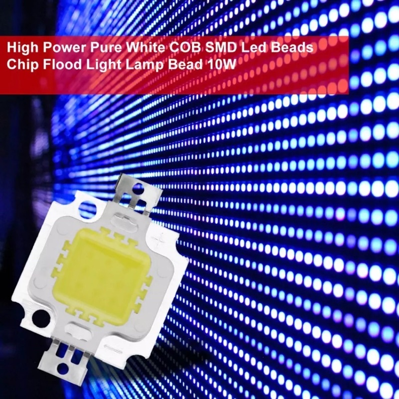 LED COB Chip 10 W DC 9 V- 12 V Terintegrasi Lampu SMD putih