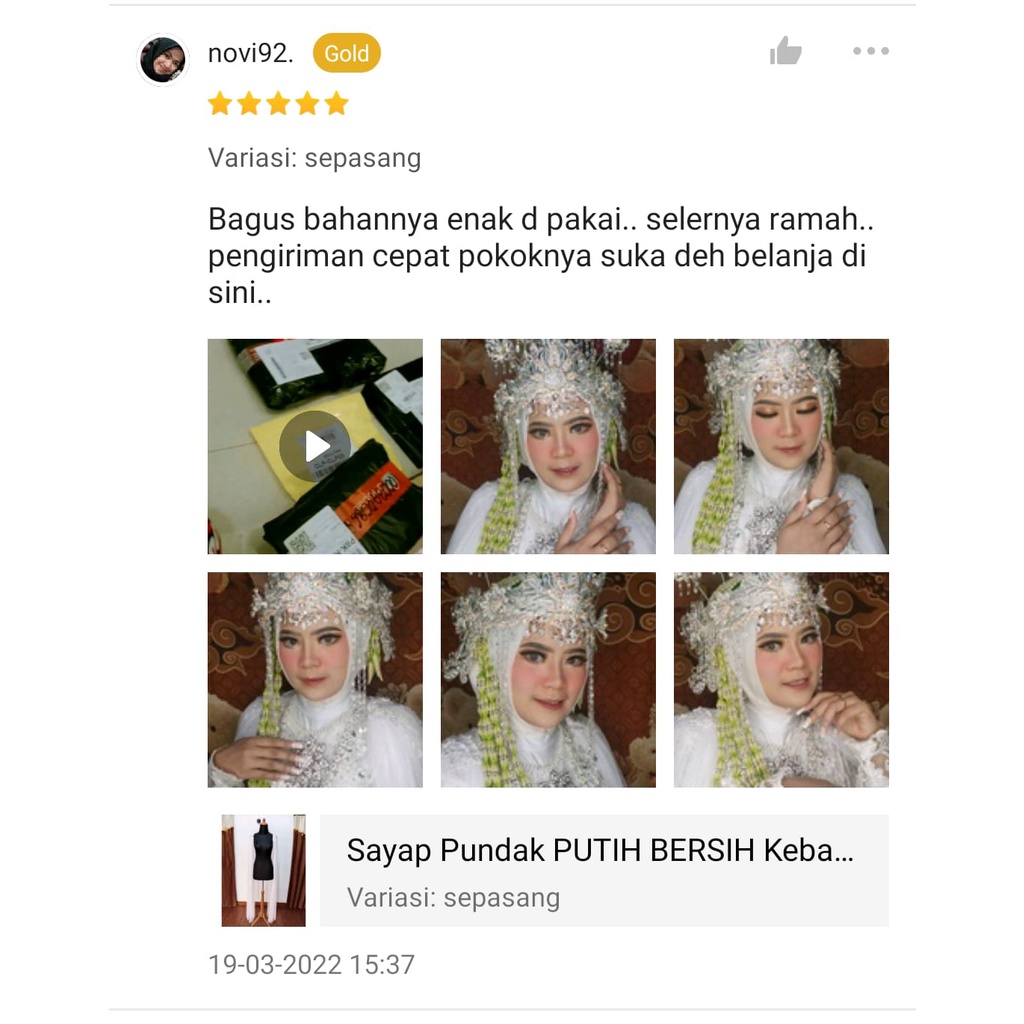 Sayap Pundak PUTIH BERSIH Kebaya Pengantin / Sayap Bahu / Slayer Pundak / Slayer Bahu putih bersih