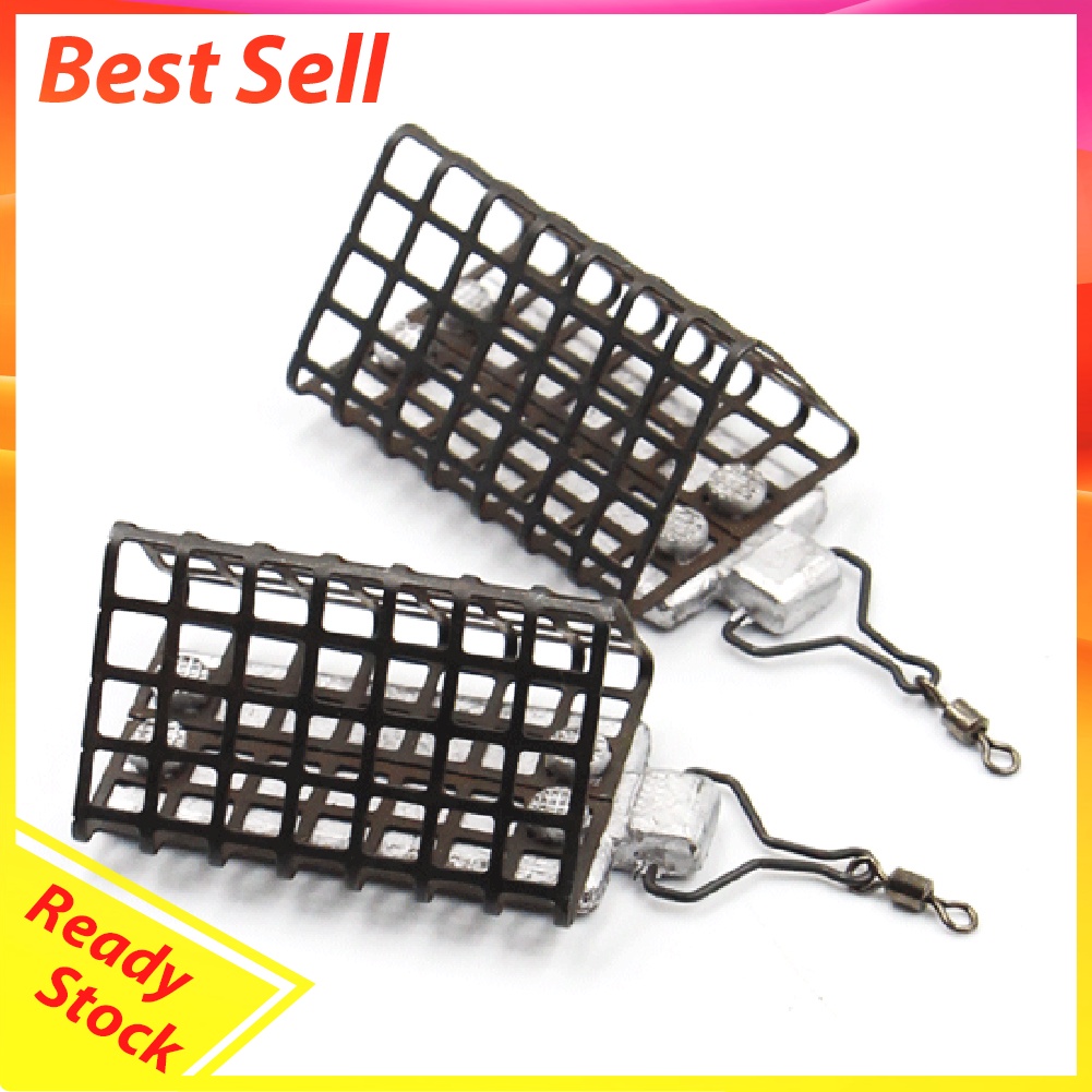 5x Triangle Bait Fishing Trap Basket Feeder Holder Cage Fishing Lure Tackle