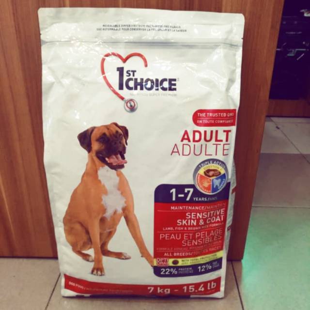 dog food first choice   1st choice adult dog lamb all breed 7kg