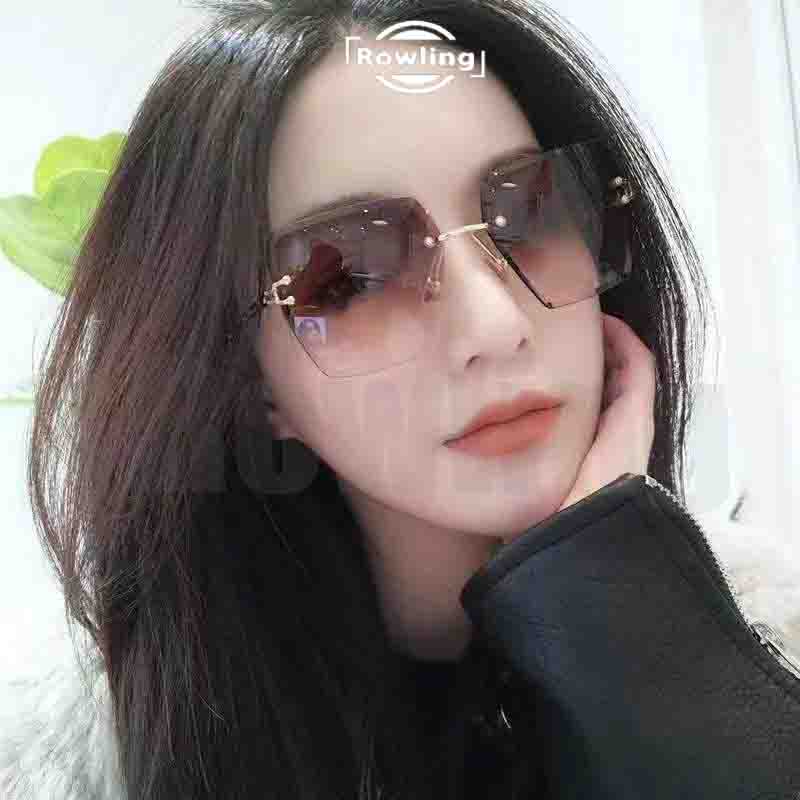 Rowling(ka-131)Sunglasses  Kacamata Hitam Kotak No frame Women Sunglasses Titanium New Arrival Import Kacamata Fashion