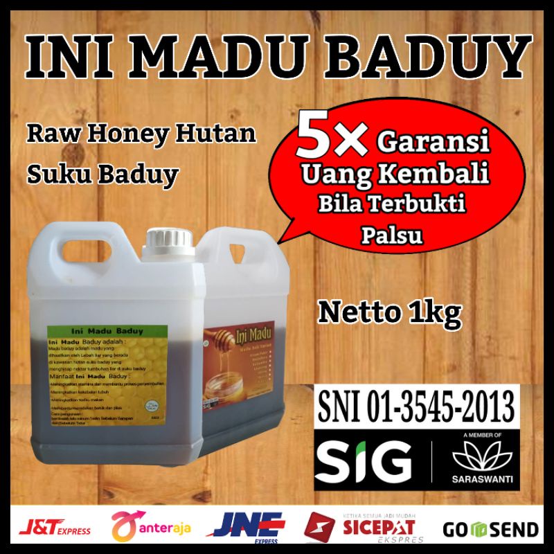 

Madu Asli Murni Nektar Hutan Baduy 100% Pure Raw Honey 1 Kg Alami