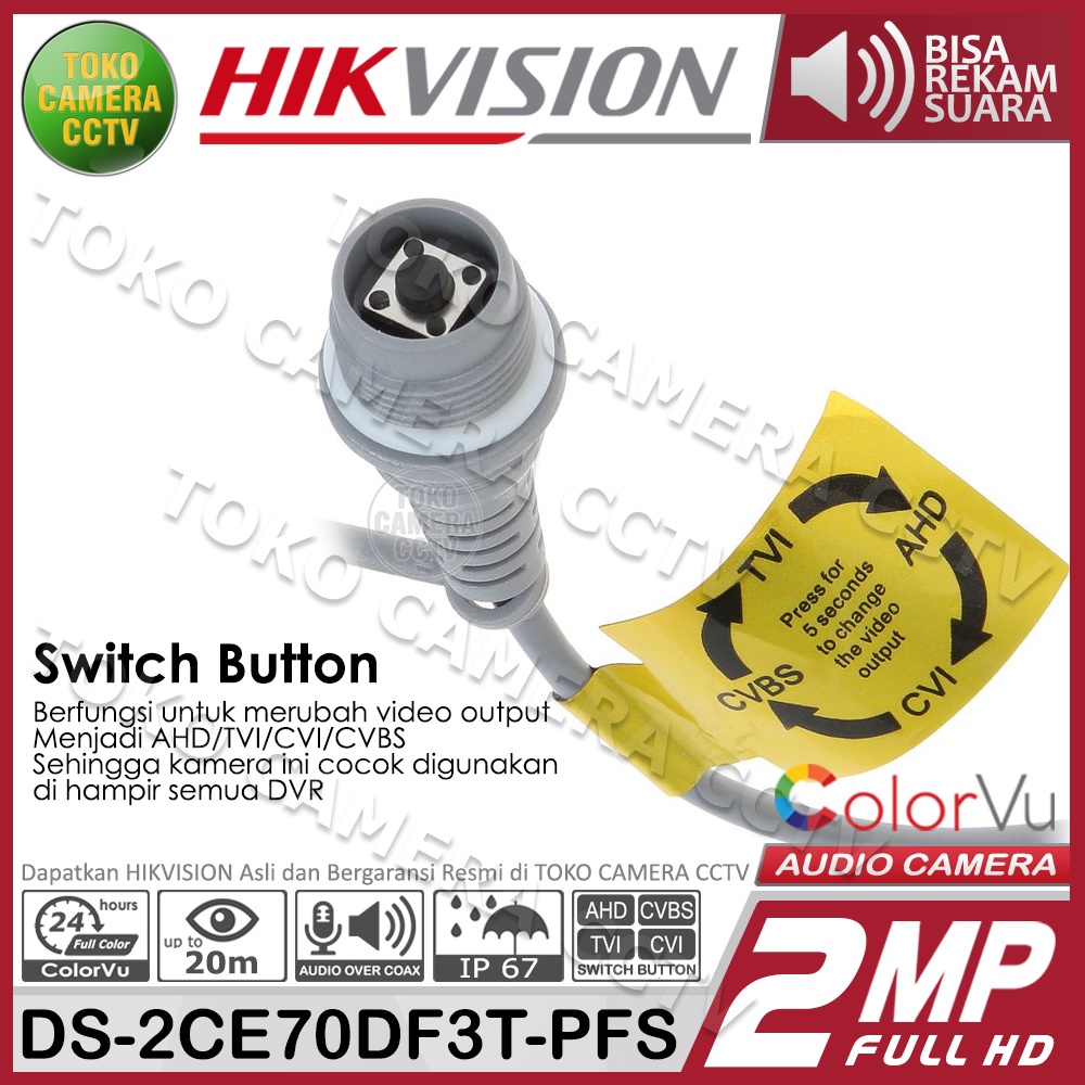 KAMERA INDOOR 2MP COLORVU HIKVISION CAMERA HIKVISION COLOR BERWARNA