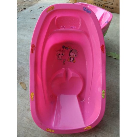 SUNLIFE Bak Mandi Bayi /Baki Bayi Plastik oval warna cerah