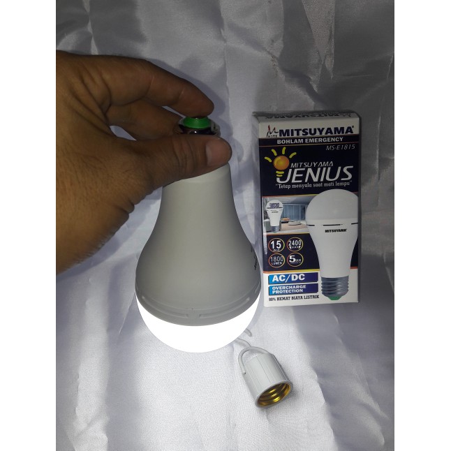 15 Watt Lampu LED Genius Jenius Emergency/ Mitsuyama Magic ACDC 15W 15Watt