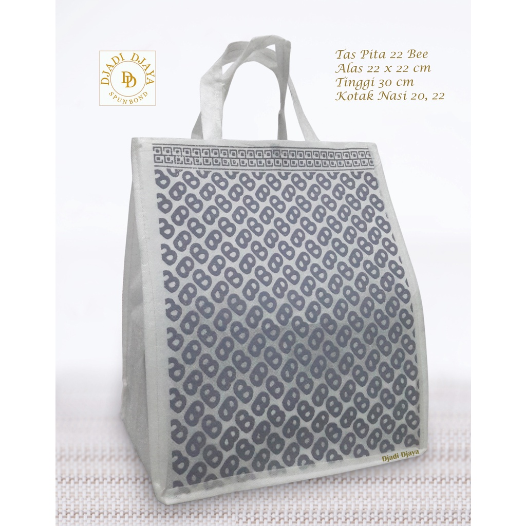 

Tas Hajatan Spunbond Pita 22 Bee Putih Silver