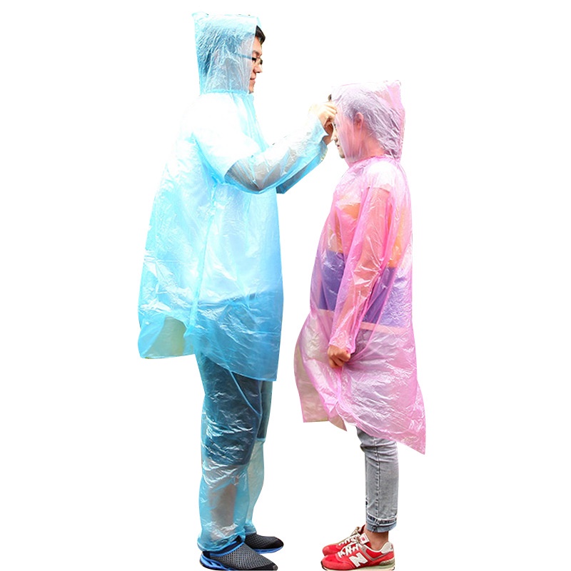 PO88 Jas Hujan Sekali Pakai Plastik Plastic Ponco Disposable Raincoat Baju