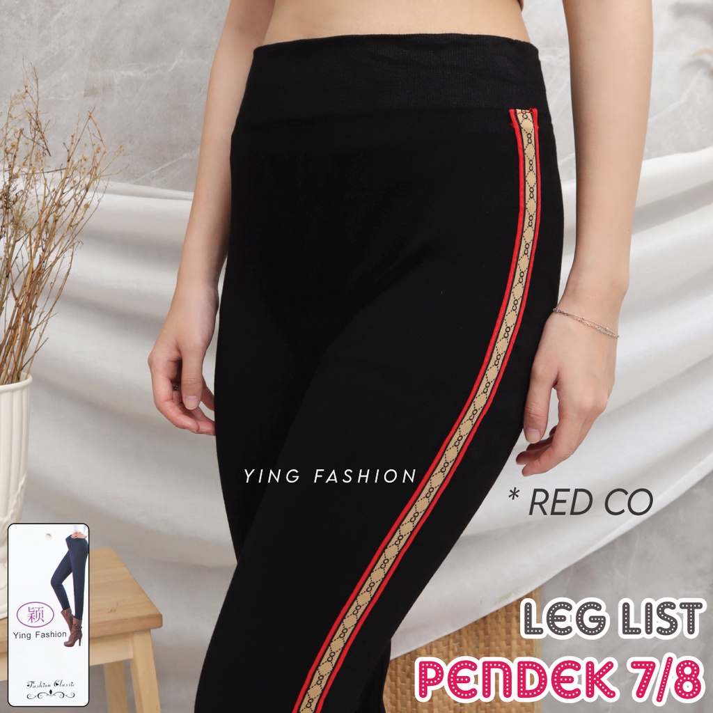 [Grosir Minim 6 pcs ] Legging List Lis Pendek / Legging import fashion wanita / legging import wanita / legging fashion wanita