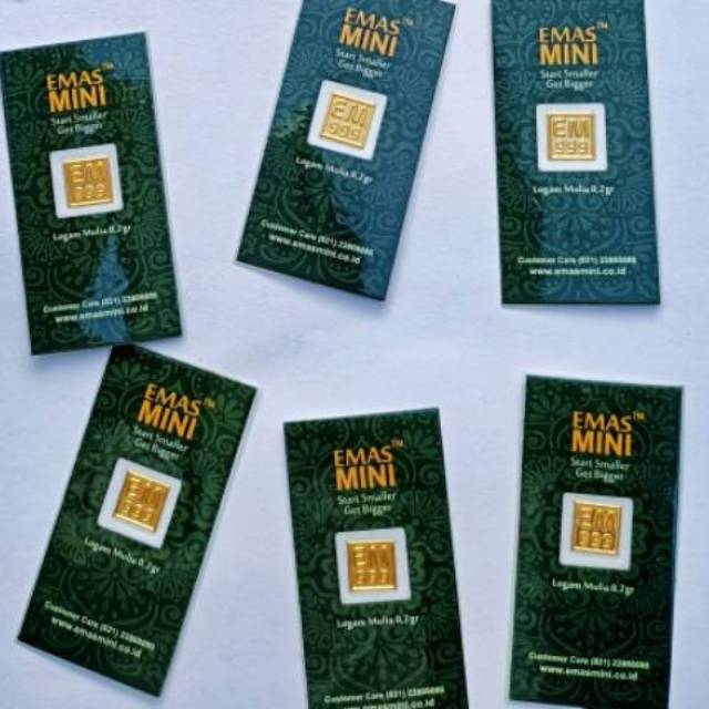 Logam Mulia emas mini emas murni mini gold 0,2 gram