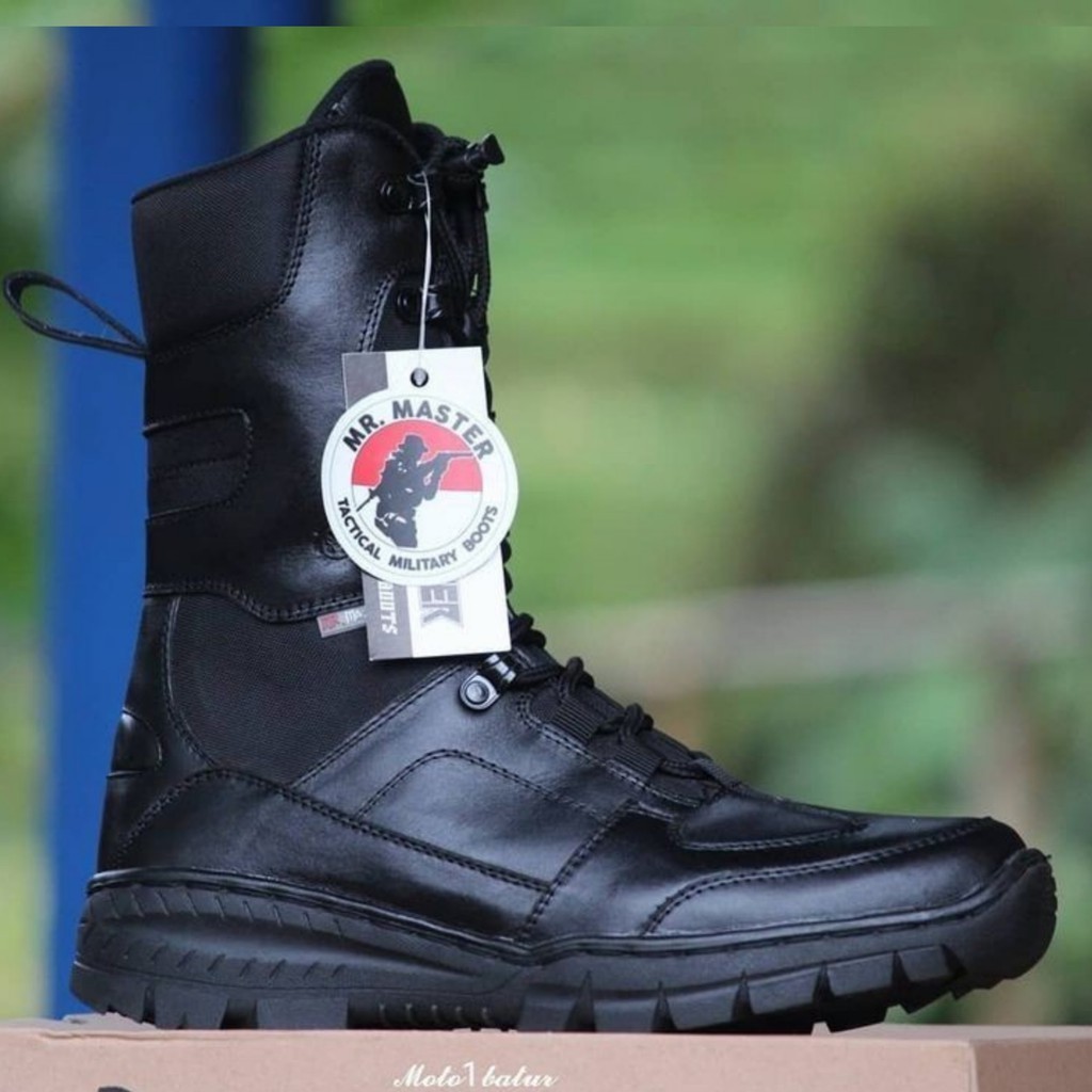 SEPATU PDL MR MASTER KULIT SAPI ASLI SEPATU PDL TNI POLRI SECURITY SATPAM SEPATU BOOTS PRIA WANITA