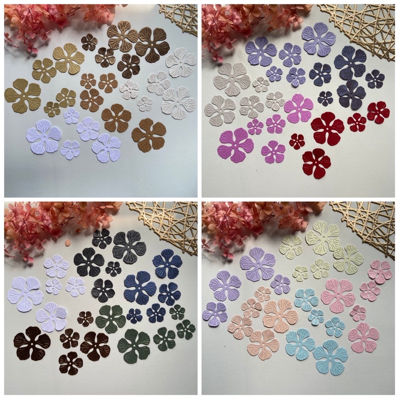 

1set isi 25pc die cut / cut die / dies cut / cut dies for scrapbook journal journaling bujo flower bunga 4