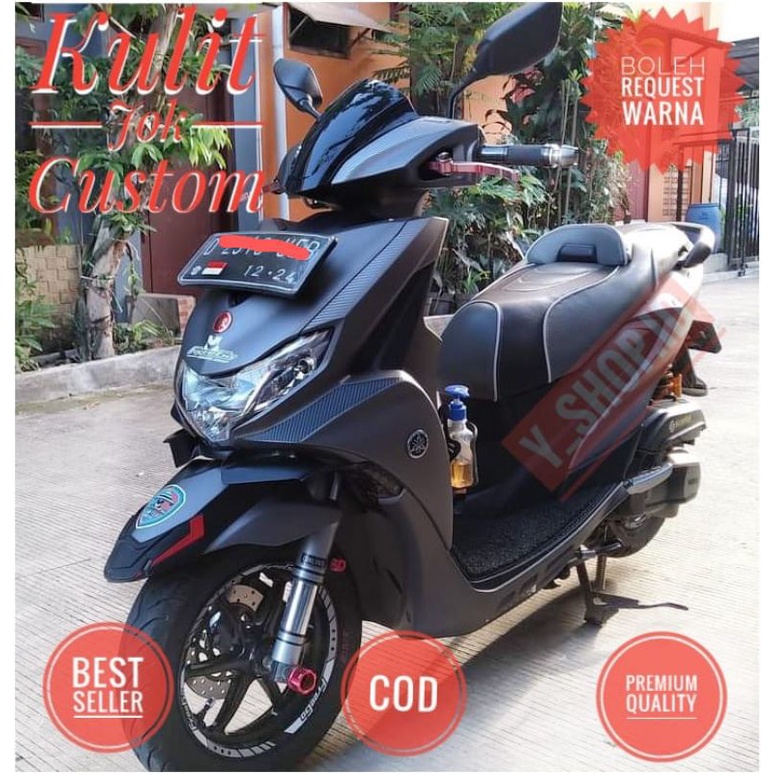 Sarung Kulit Jok Motor Yamaha Freego Modifikasi Model Eropa
