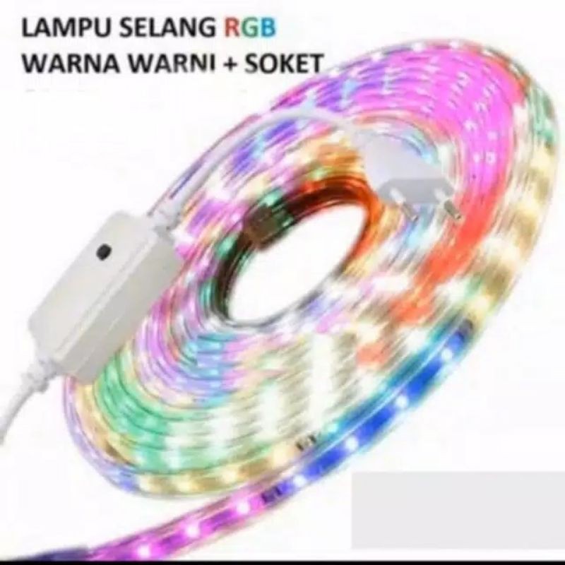 LAMPU SELANG RGB 2835 LENGKAP SOCKET CONTROL