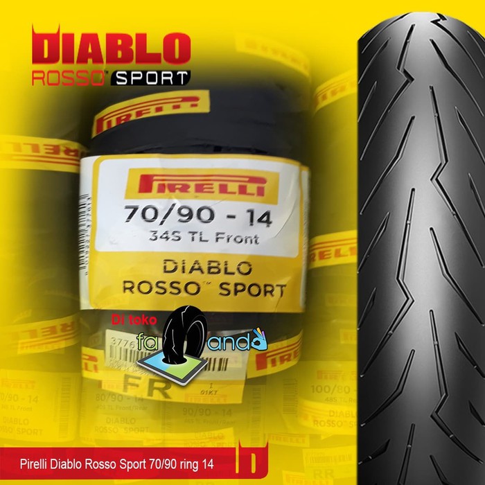 Ban motor tubeles PIRELLI DIABLO ROSSO SPORT size 70/90 R 14