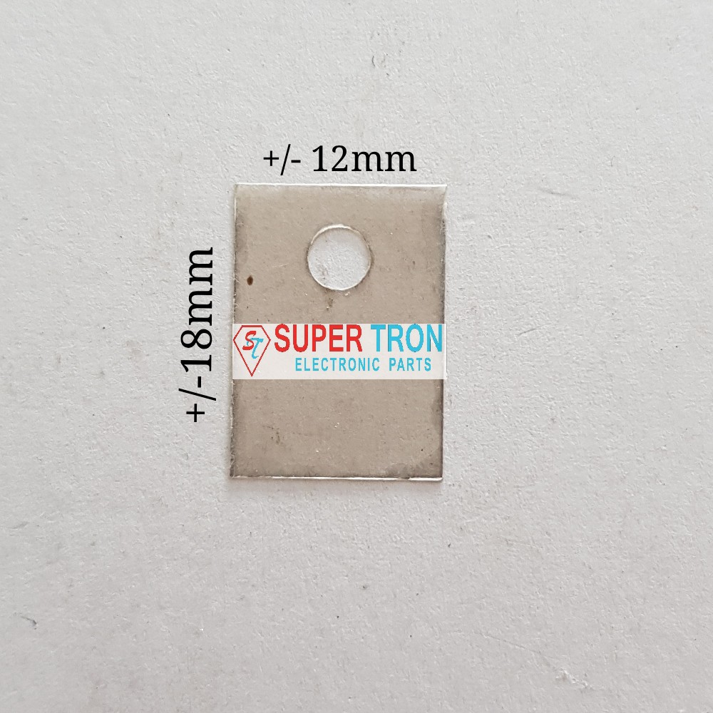 Mica Isolator Transistor Kecil 18x13mm 10pcs