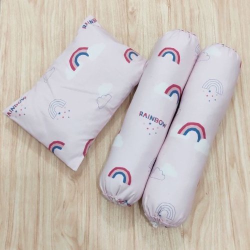 COD set bantal guling baby isi dakron sarung bantal motif karakter sarung bisa di lepas pasang