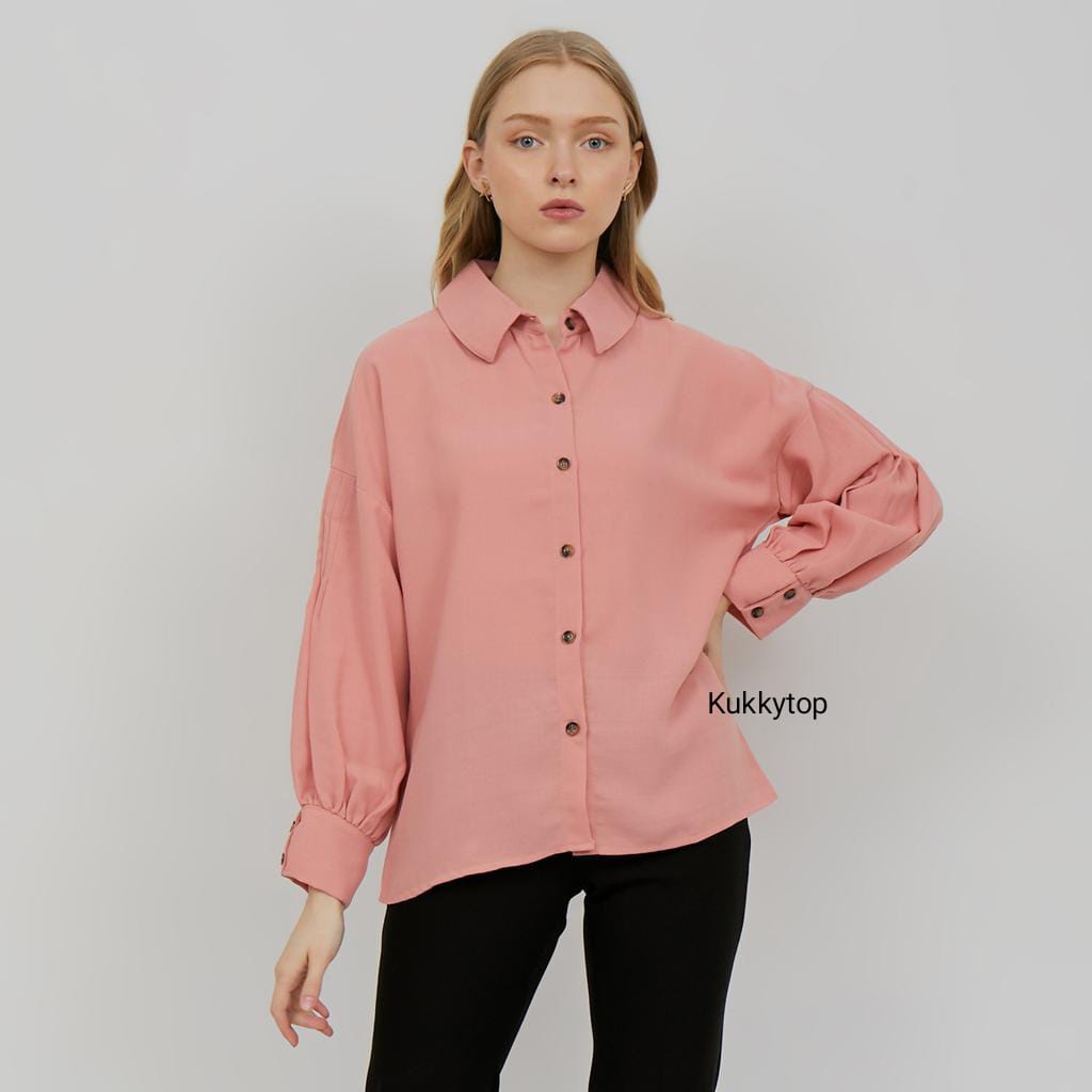 Kukky Top Kemeja Wanita Tangan Balon 11920