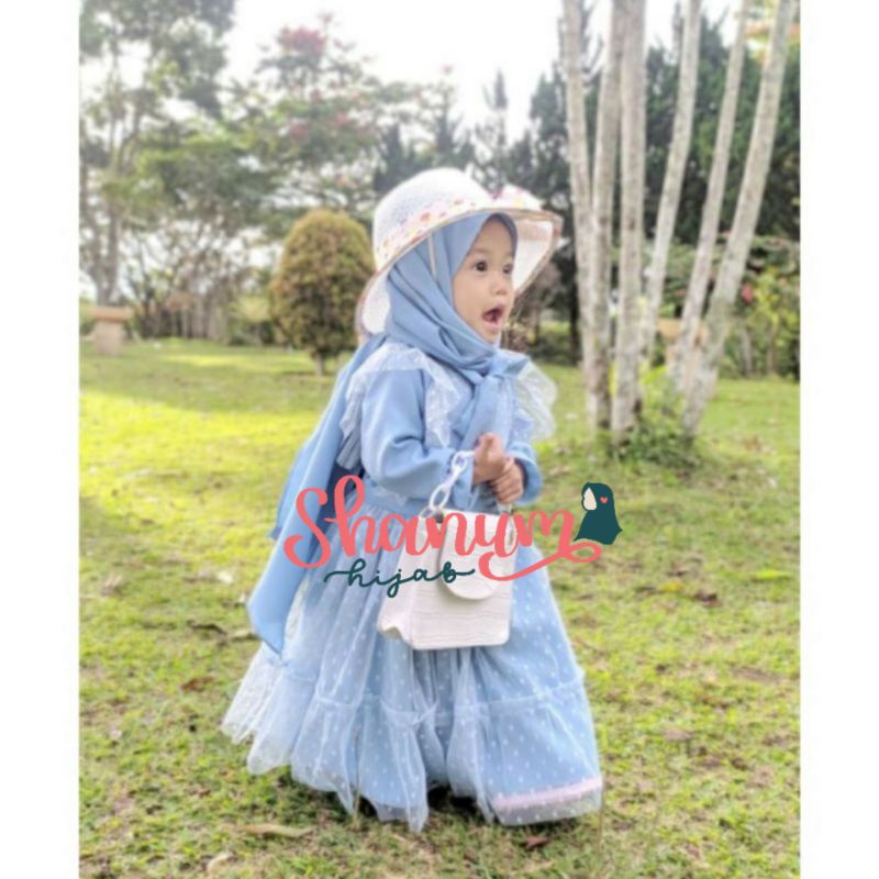 gamis anak/gamis bayi/couple ibu dan anak perempuan/dress anak/gamis pesta/gamis Shireen