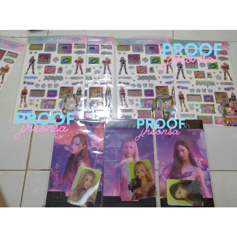 epoxy lenticular hologram black mamba aespa karina winter giselle ningning