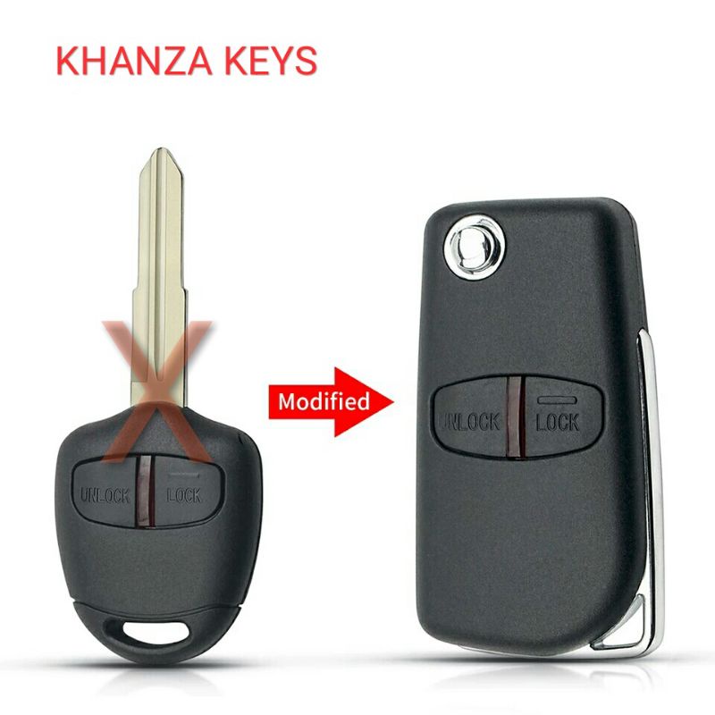 casing kunci remote flip key mitsubishi pajero