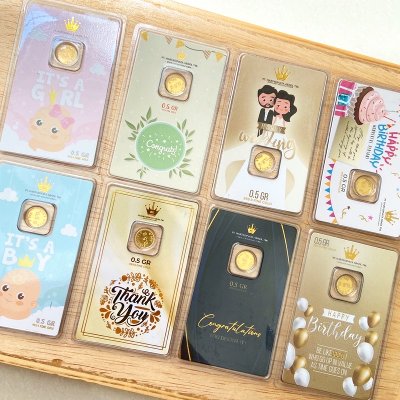 Logam mulia Fine Gold GIFT 0.5 Gram HARTADINATA Gift Ready
