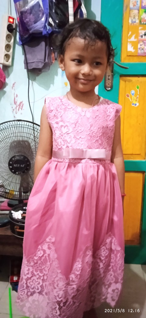 Ncr - Kebaya Batik Modern Anak 3-5 Th Dress Batik Casual Cecilia & Setelan Rok Pepplum Kids