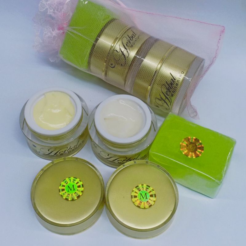 PAKET CREAM HERBAL GLOWING 3IN1 ORI POT KACA  HOLO M