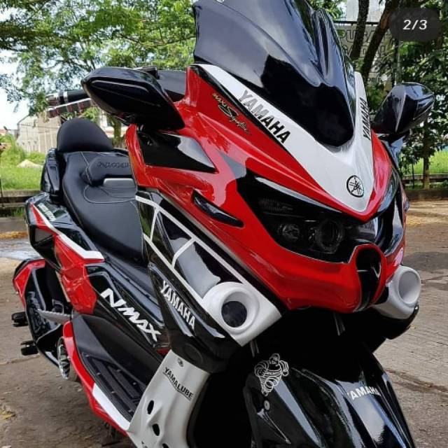 Terlaris   NeW  Body Nmax Predator BLACK RED WHITE