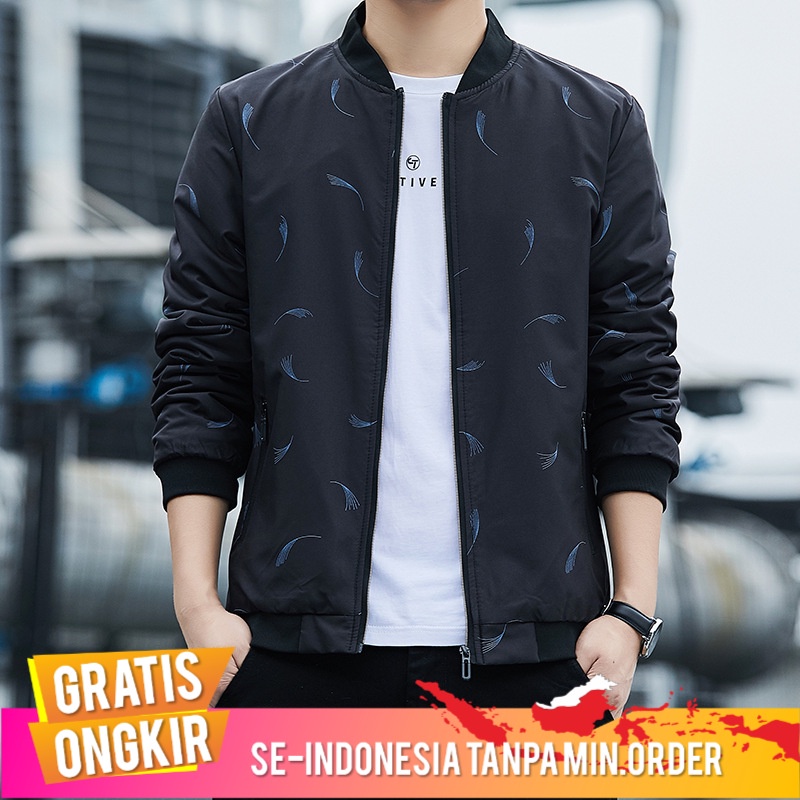 Jaket Pria Mantel Pria Fleece Jaket  Korea Tren All-Match Jaket Bulu Menebal Bisbol  Pemuda Pria Bul