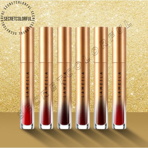 (COD) LAMEILA Lip Glaze Lipstik Pelembab Tahan Lama Lip Gloss Pewarna Bibir Cair Pelembab Lipstik