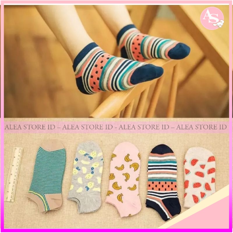ALS - ( random ) KAOS KAKI PENDEK MATA KAKI WANITA DEWASA / KAOS KAKI PENDEK MOTIF WANITA DEWASA