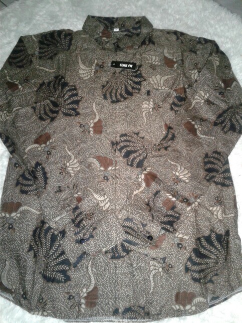 Kemeja Batik Pria Lengan Panjang Slim Fit Batik Pria Lengan Panjang Modern