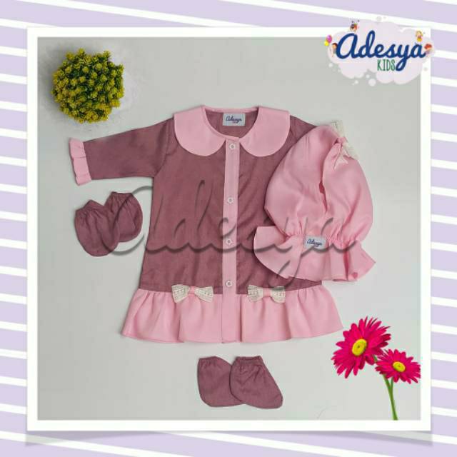  Baju  bayi  perempuan gamis  bayi  newborn Aysa gamis  Akikah 