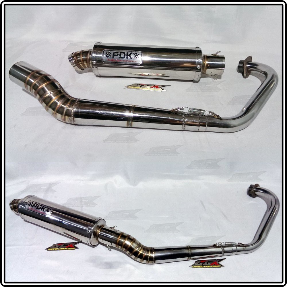 Knalpot PDK Racing Bulat & Trioval Semi For Satria Fu. Vix bac 74