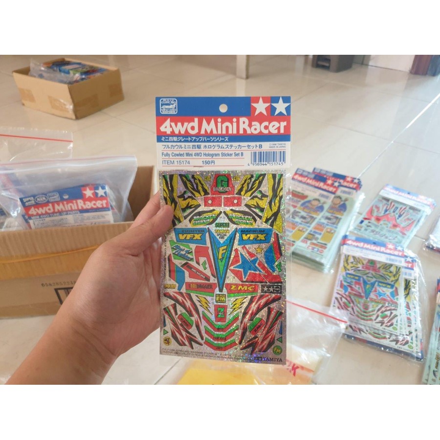 TAMIYA 4WD MINI RACER 15174 FULLY COWLED MINI HOLOGRAM SET B 4WD ORI