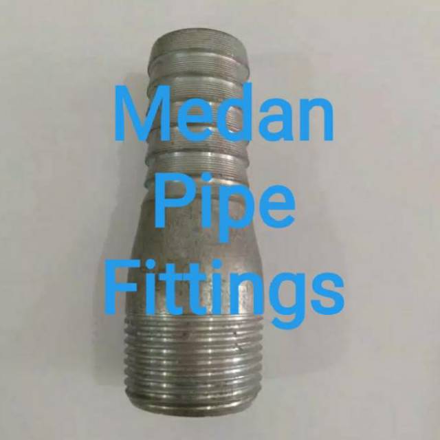 Nepel Selang 1/2" Besi Galvanis King nipple Hose Niple Nipel inch