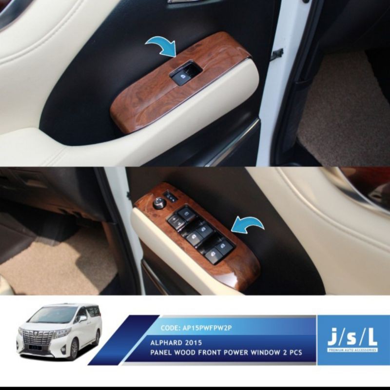 List power window/ front power window all new Alphard Chrome &amp; Wood &amp; Carbon  jsl