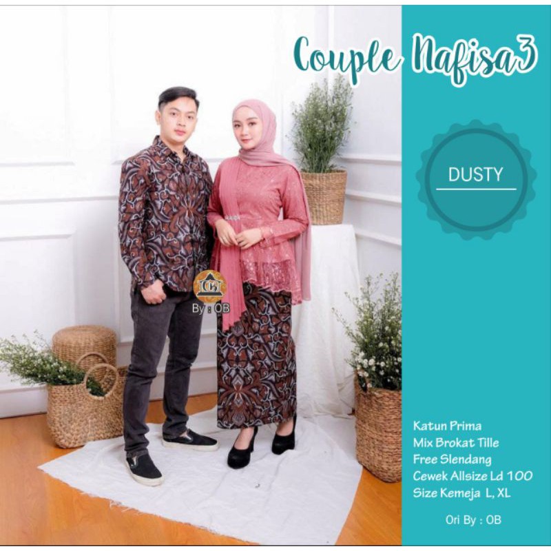 BATIK COUPLE KEBAYA BROKAT LAMARAN COUPLE KEBAYA WISUDA KEBAYA LAMARAN SETELAN BROKAT GAUN PESTA